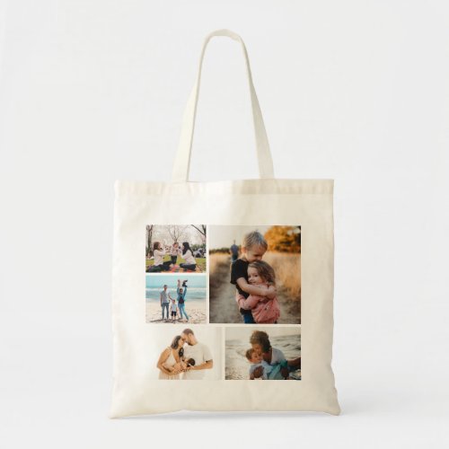 Photo Collage Ideas For Gifts Create 5 Photos Tote Bag