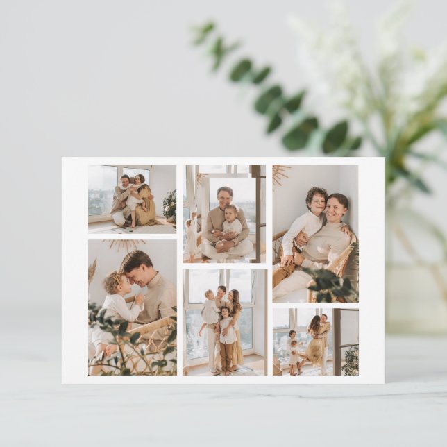 Photo Collage Ideas For Gifts Create 6 Photos Thank You Card (Standing Front)