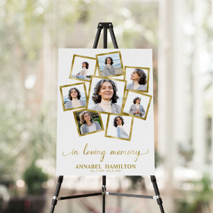 Photo Collage In Loving Memory Memorial Funeral Foam Board