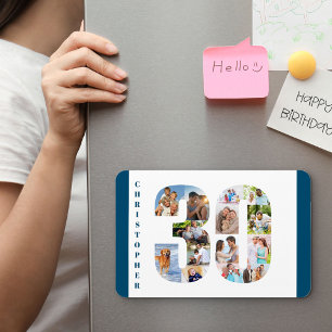 Photo Collage in Number 30 - 30th Birthday Magnet