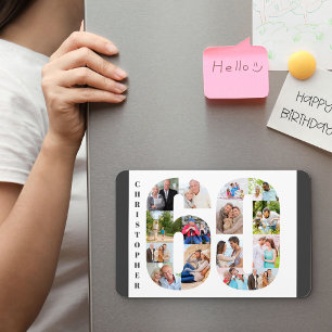 Photo Collage in Number 60 - 60th Birthday Magnet