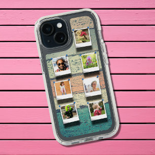 Photo Collage iPhone 15 Rustic Plank iPhone 15 Case