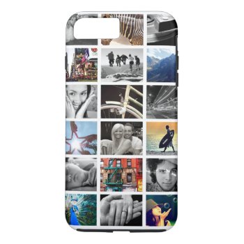 Photo Collage Iphone 7 Plus Case (-mate) by StyledbySeb at Zazzle