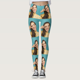Photo Collage Leggings Personalized Face Print