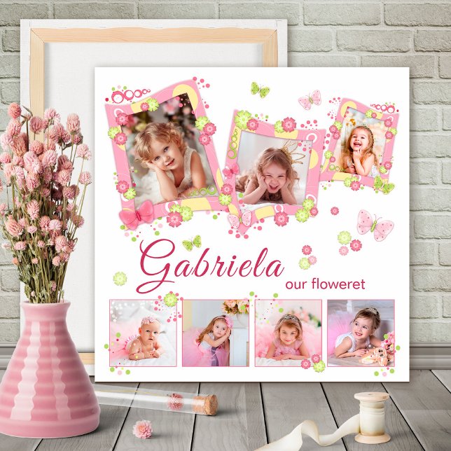 Photo Collage Little Girl and Flowers Foam Board (Creator Uploaded)