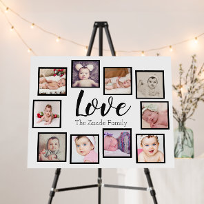 Photo Collage LOVE 10 Photo Family Foam Board