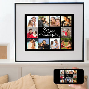 Photo Collage Love is a Wonderful Thing 10 Picture Poster