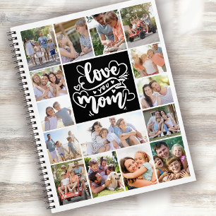Photo Collage Love You Mom 15 Pictures Notebook
