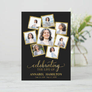 Photo Collage Memorial Funeral Cards For Service