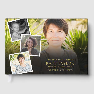 Photo Collage Memorial Funeral Guest Book