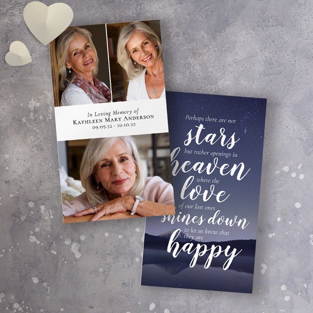 Photo Collage Memorial Prayer Card (Creator Uploaded)
