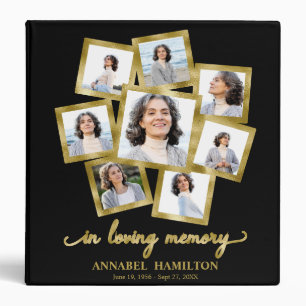 Photo Collage Memorial Remembrance Books 3 Ring Bi Binder