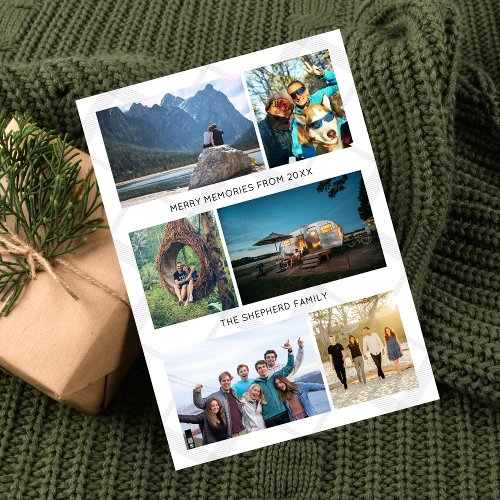 Photo Collage Merry Travel Memories Holiday Card