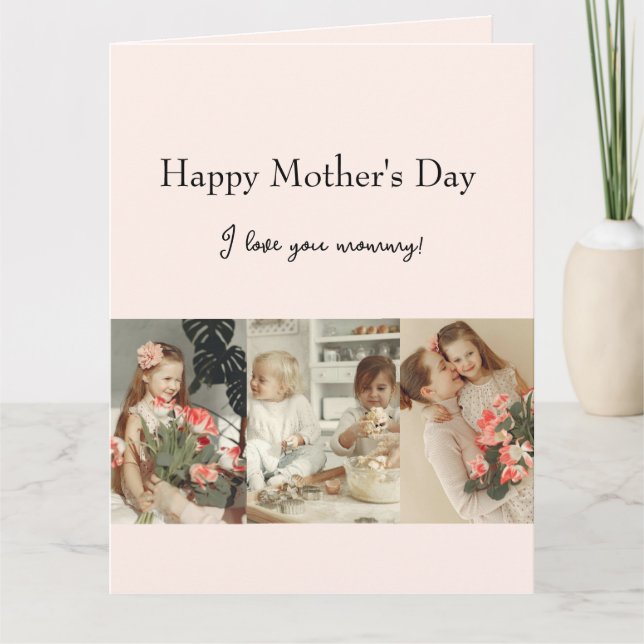 Photo Collage & Message - Personalized Gift |  Card (Front)