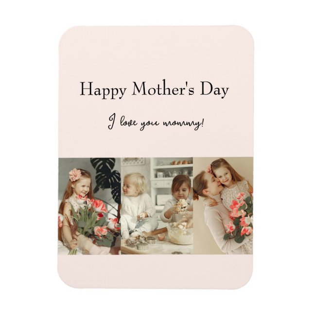 Photo Collage & Message - Personalized Gift |  Magnet (Vertical)