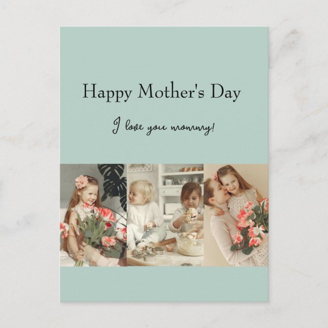 Photo Collage & Message - Personalized Gift |  Postcard (Front)