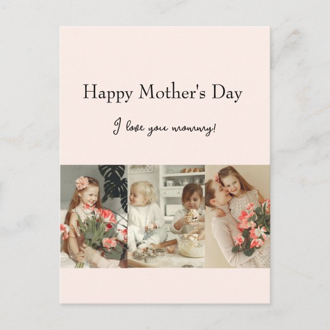 Photo Collage & Message - Personalized Gift |  Postcard (Front)