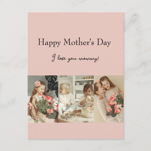 Photo Collage & Message - Personalized Gift |  Postcard (Front)