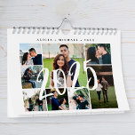 Photo collage modern create your own template calendar<br><div class="desc">Modern minimalist simple multi photo collage (32 photos) year memories calendar. Can be a special keepsake gift for family,  engaged couple,  newlyweds,  parents,  grandparents,  or best friends.</div>