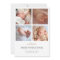 Photo Collage Modern Gold Script Boy Girl Birth