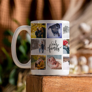 Photo Collage Modern Our Family Coffee Mug