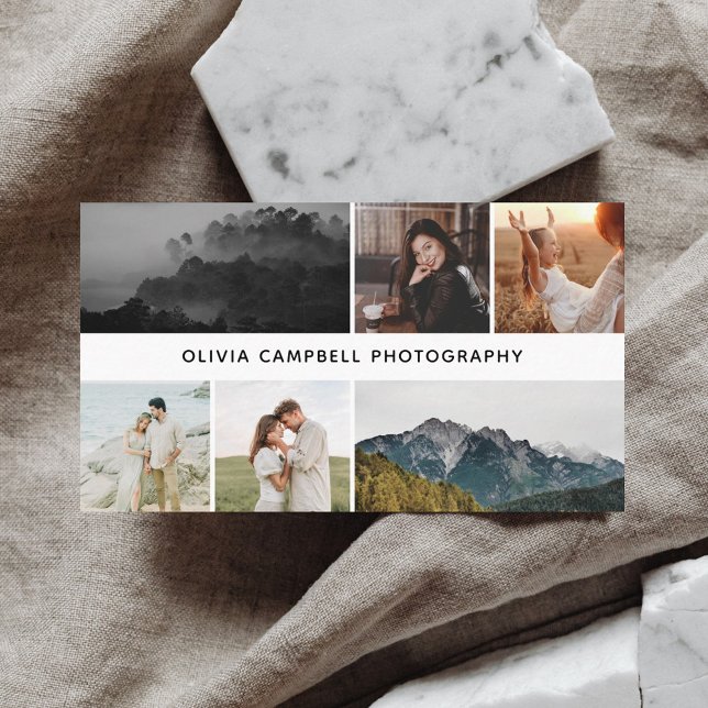 Photo Collage Modern Simple Business Card (Creator Uploaded)