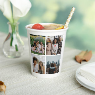 Photo Collage Modern Simple Paper Cups
