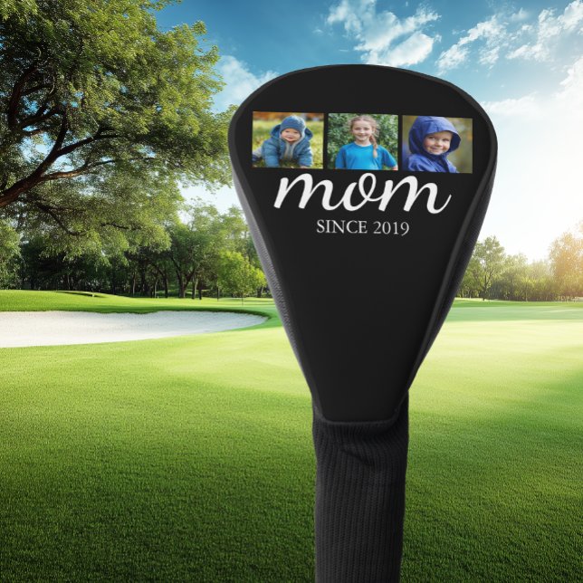 Photo Collage Mom Golf Head Cover (Personalized Golf Club Head Cover for Mom)
