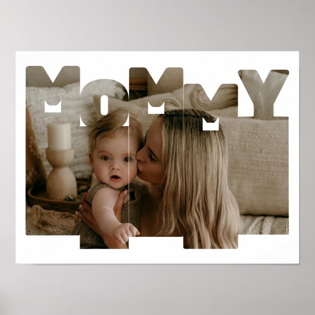 Photo Collage Mom, Mommy Mothers day Gift Poster (Front)