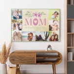 Photo Collage - Mom the Heart of the Family Canvas Print<br><div class="desc">Beautiful canvas for mom, customized with 8 of your favorite photos. The photo template is set up for you to add 8 pictures working clockwise from the top right. Your photos frame a pretty mom quote which reads "MOM the heart of the family". A sweet heart is set in the...</div>