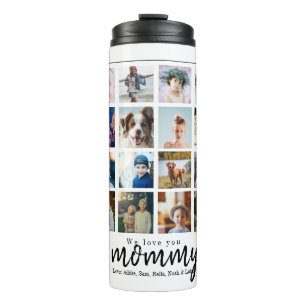 Photo collage mommy gift mothersday thermal tumbler