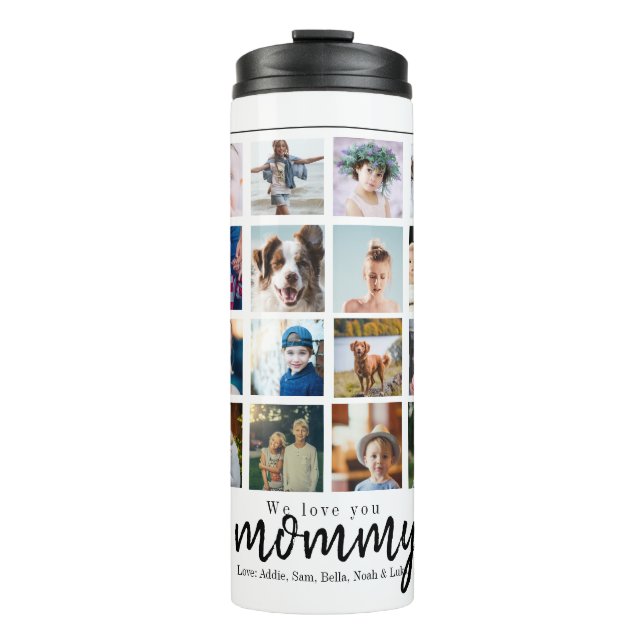 Photo collage mommy gift mothersday thermal tumbler (Front)