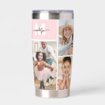 Photo Collage Monogram Picture Insulated Tumbler<br><div class="desc">This personalized travel mug features a clean 5-photo collage on one side, paired with a monogram section that now sits on a soft blush pink backdrop for a sweet and modern touch. The initial and name stand out clearly against the pink, giving the mug a warm, personal feel without taking...</div>