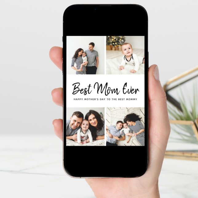 Photo Collage Mother's Day Card for Mom (Front Digital)