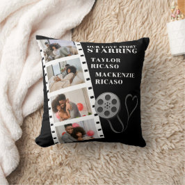 Photo Collage Movie Strip Personalized DIY Custom Throw Pillow