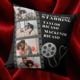 Photo Collage Movie Strip Personalized DIY Custom Throw Pillow