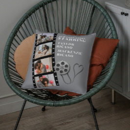 Photo Collage Movie Strip Personalized DIY Custom Throw Pillow