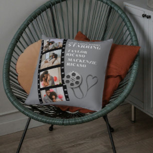 Photo Collage Movie Strip Personalized DIY Custom Throw Pillow