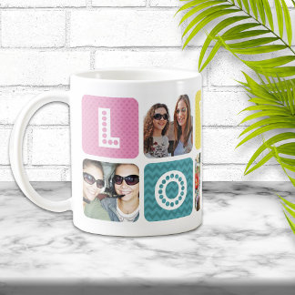 Photo Collage Multicolor Coffee Mug