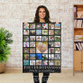 Photo Collage Name FAMILY IS EVERYTHING Fleece Blanket