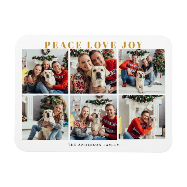 Photo Collage Name  Magnet (Horizontal)