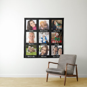 Photo Collage Name Memory Aid For Dementia Tapestry