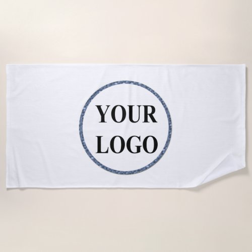 Photo Collage Neutral Elegant Nautical Your Logo Beach Towel