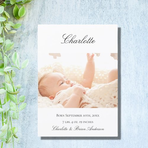 Photo collage new baby welcome birth  announcement