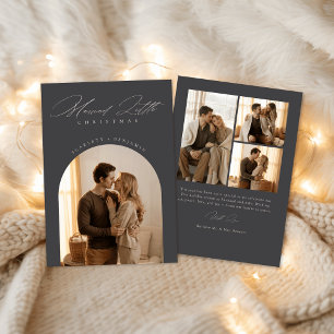 Photo Collage Newlywed Married Little Christmas Holiday Card