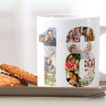 Photo Collage Number 18 - 18th Birthday Giant Coffee Mug<br><div class="desc">Personalized Giant Mug for 18th Birthday. Create your own photo collage using your favorite photos. Your photographs will automatically display in the shape of the number 18 on both sides of the mug. The photo collage holds a mixture of square, portrait and landscape pictures to give you good flexibility of...</div>