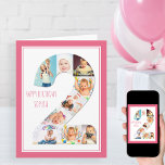 Photo Collage Number 2 Girl's 2nd Birthday Card<br><div class="desc">Unique and personalized 2nd birthday photo card for a little girl. The photo template is set up for you to add your favorite pictures to this number 2 photo collage plus an extra special photo inside. You can also add her name to the front and customize the birthday greeting inside....</div>