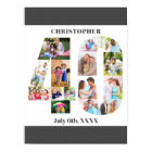 Photo Collage Number 40 Personalized 40th Birthday