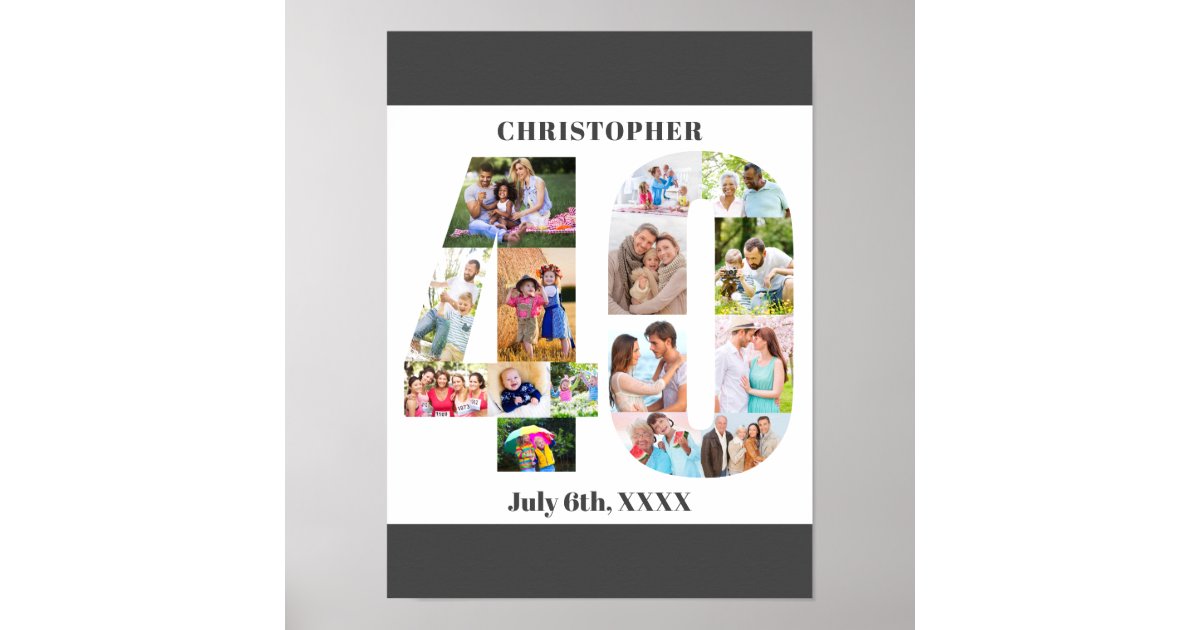 Birthday gift Personalised Printed Coaster Photo Collage your own photos