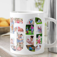 Photo Collage Number 50 - 50th Birthday Giant Coffee Mug